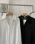 MATINEE Fringe-hem Collar Down Shirts